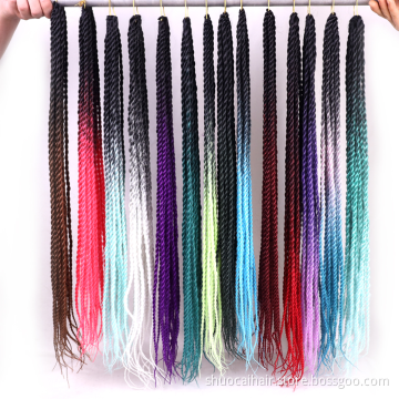 Senegalese Twist Hair Synthetic Hair Extension Crochet Braids 29 Colors Braid Twsits For Black Women Braiding Hair Extensions